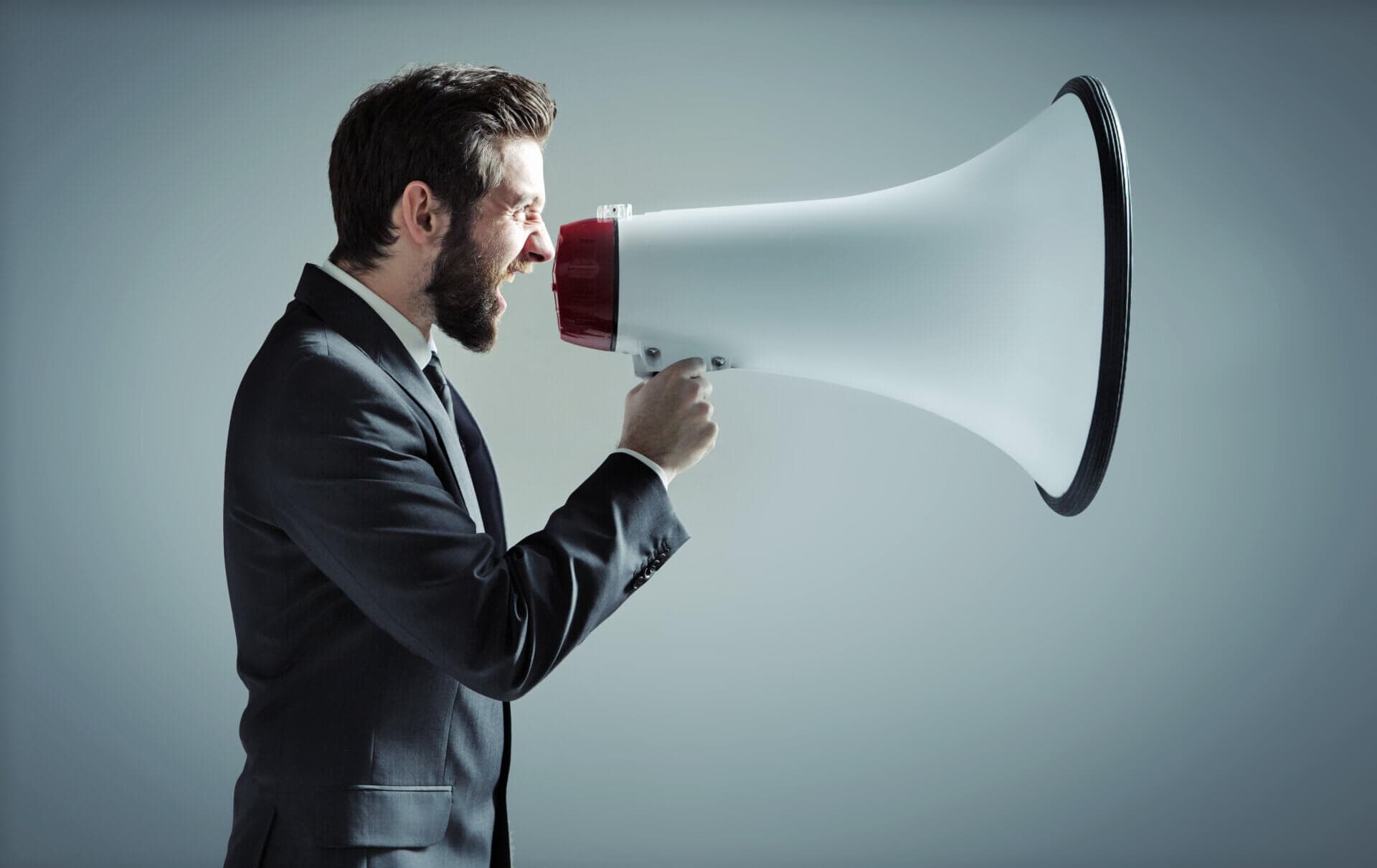 Man with a megaphone